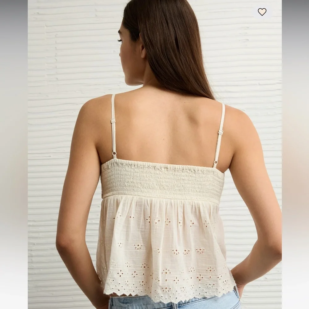 American Eagle Crochet Eyelit Cami! Size Small! - Picture 5 of 6